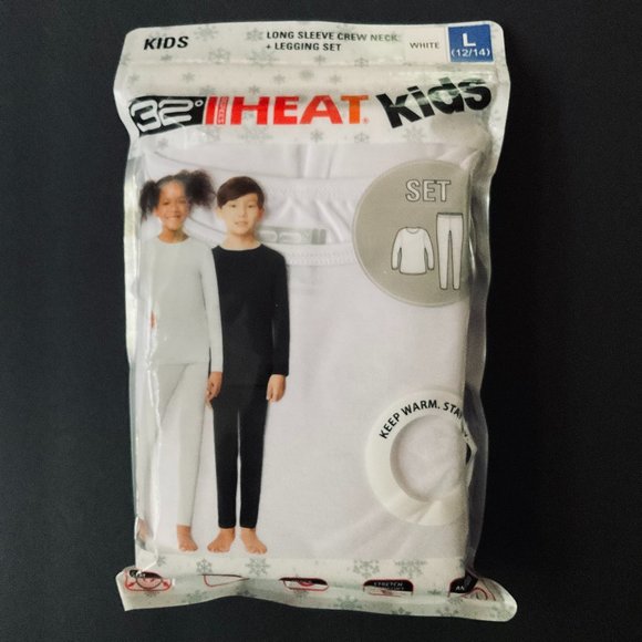 32 DEGREES HEAT Kids Long Sleeve Crew Neck & Legging Set NIP Size 12-14 L - Picture 1 of 5